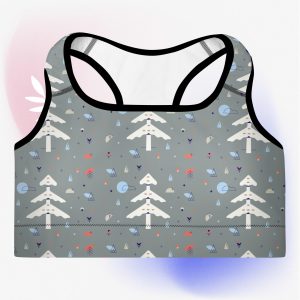 cedar tree nature guide yoga padded sports bra