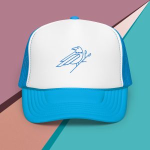 foam trucker hat with your nature guide (raven)