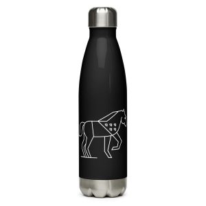 horse nature guide stainless steel water bottle