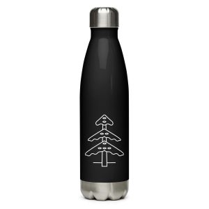 cedar tree nature guide stainless steel water bottle