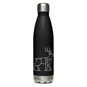 deer nature guide stainless steel water bottle