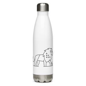 lion nature guide stainless steel water bottle