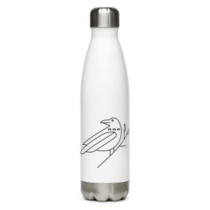 raven nature guide stainless steel water bottle