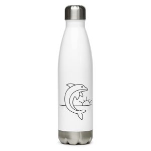 dolphin nature guide stainless steel water bottle
