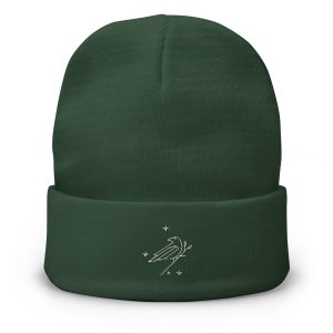 raven nature guide embroidered beanie