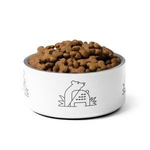 bear nature guide pet bowl