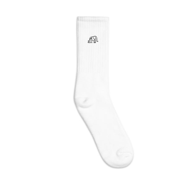 elephant nature guide embroidered socks