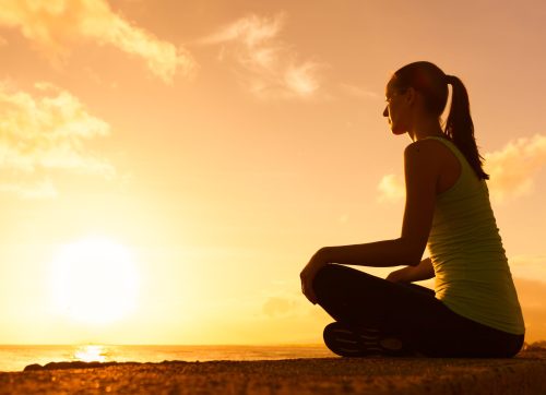 female,watching,the,sunrise.