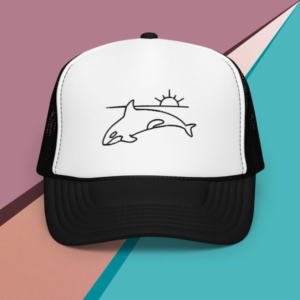 foam trucker hat with your nature guide (orca)