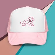 foam trucker hat with your nature guide (lion)