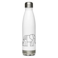 elephant nature guide stainless steel water bottle