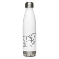 horse nature guide stainless steel water bottle