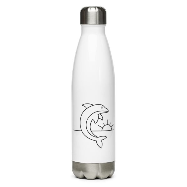 dolphin nature guide stainless steel water bottle