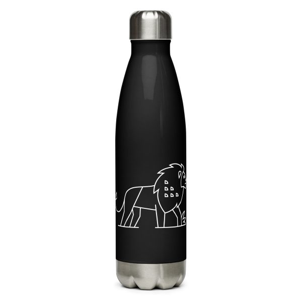 lion nature guide stainless steel water bottle