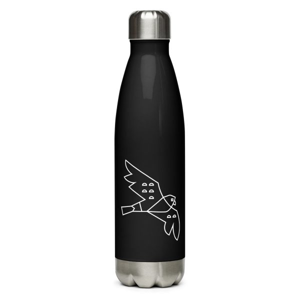 hawk nature guide stainless steel water bottle