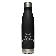 bat nature guide stainless steel water bottle