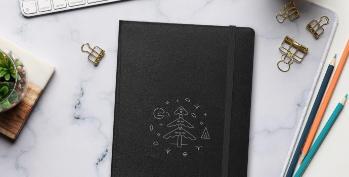 hardcover bound notebook black front 657113cd3a4ef
