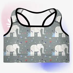 elephant nature guide yoga padded sports bra