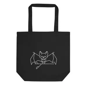bat nature guide tote bag