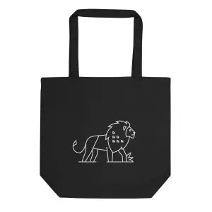 lion nature guide tote bag