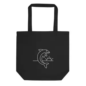 dolphin nature guide tote bag
