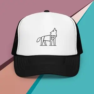 foam trucker hat with your nature guide (wolf)
