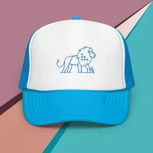 foam trucker hat with your nature guide (lion)