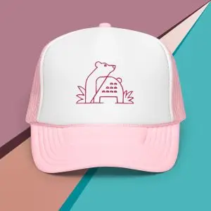 foam trucker hat with your nature guide (bear)