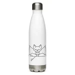 bat nature guide stainless steel water bottle