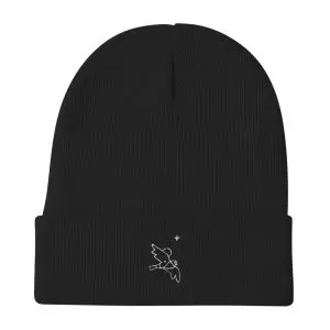 hawk nature guide embroidered beanie