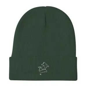 fox nature guide embroidered beanie
