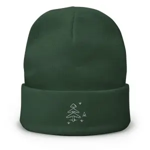 cedar tree nature guide embroidered beanie