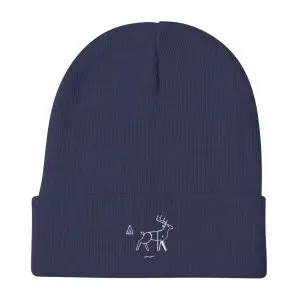 deer nature guide embroidered beanie