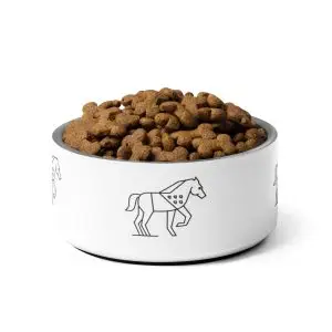 horse nature guide pet bowl
