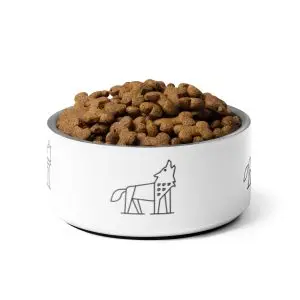 wolf nature guide pet bowl