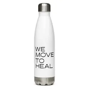 we move to heal stainless steel water bottle