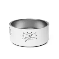 bat nature guide pet bowl