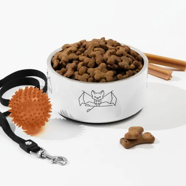 bat nature guide pet bowl