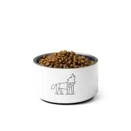 wolf nature guide pet bowl