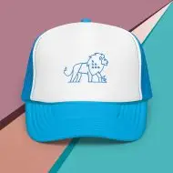 foam trucker hat with your nature guide (lion)