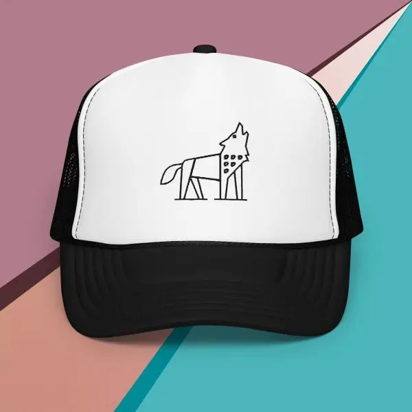 foam trucker hat with your nature guide (wolf)