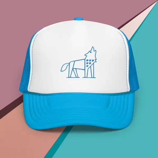 foam trucker hat with your nature guide (wolf)