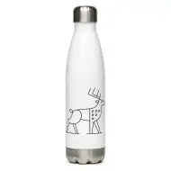 deer nature guide stainless steel water bottle