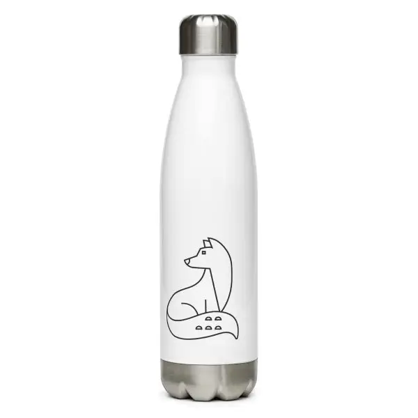 fox nature guide stainless steel water bottle