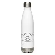 bat nature guide stainless steel water bottle