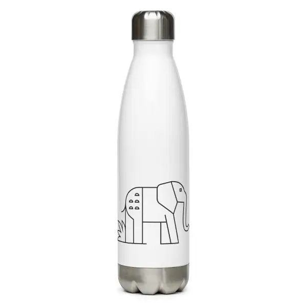 elephant nature guide stainless steel water bottle