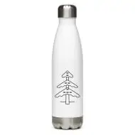 cedar tree nature guide stainless steel water bottle