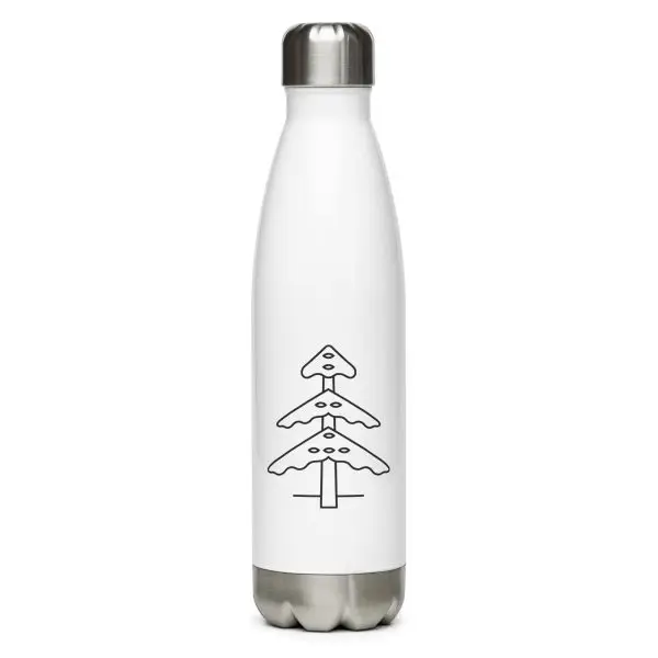 cedar tree nature guide stainless steel water bottle