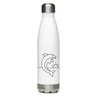 dolphin nature guide stainless steel water bottle