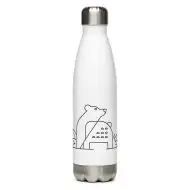 bear nature guide stainless steel water bottle